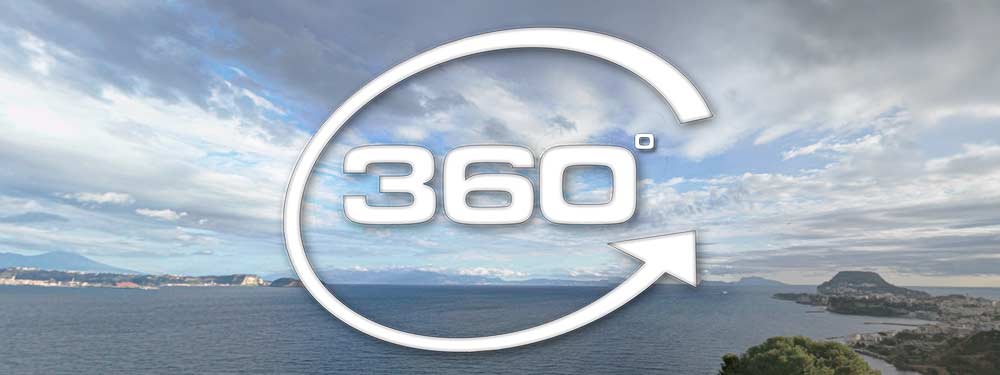 Foto 360 dalle mura del castello di Baia