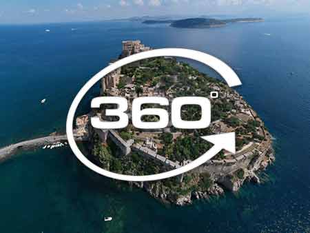 Il castello aragonese d' Ischia dall' alto, foto 360
