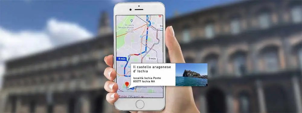 google maps chateau ischia